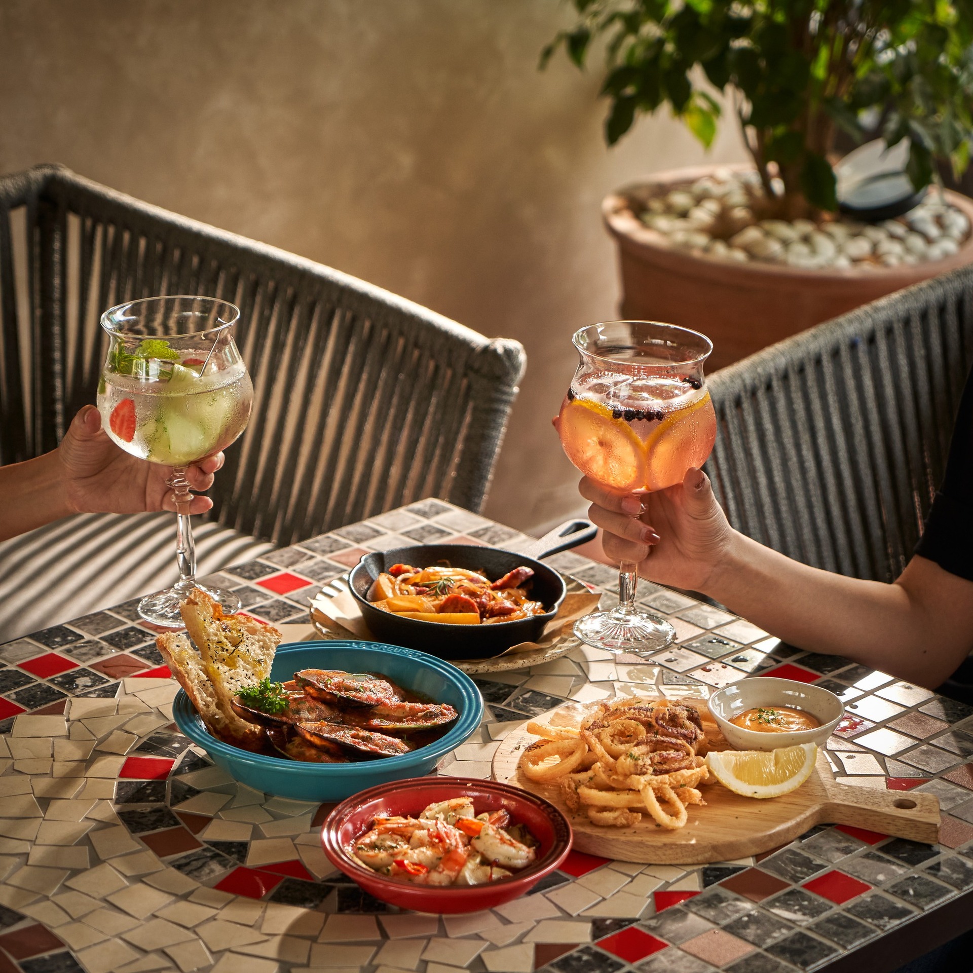 Old World European Charm Paired With Romantic Sunset Views And Tapas